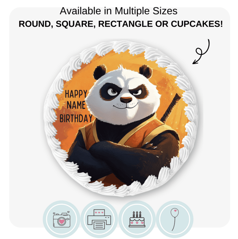 Ninja Panda Edible Cake Topper